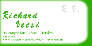 richard vecsi business card
